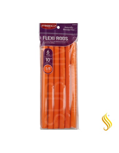 Red Kiss Flexi Rods 25 Cm 5/8" 6 Piezas Pack Orange Rulos Flexibles